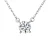 Solitaire ketting 6 mm wit zirkoniumoxide set 4 zilveren klauwen 925