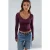 Getailleerde V-hals Langdurige Blouse