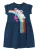 Denokids Jurk ‘Koala’  donkerblauw / geel / grijs / groen