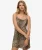 Mini-slipdress met Schuine Snede Brown