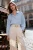 TRENDYOLMİLLA Dames Donkerblauw Effen Lang Oversized Overhemden