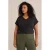 WE Fashion Curve T-shirt zwart