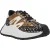Steve Madden Dames-sneakers met plateauzool en slangenprint (Wit/zwart/bruin)