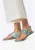 Wittchen Dames leren sandalen met decoratieve gesp, blauw, natuurleer