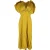Victoria Beckham midi-jurk met ruches in geel acetaat