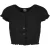 Dames-T-shirt Urban Classics cropped button up rib