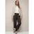 Street One Dames High Waist broek met wijde pijpen in Loose Fit in Bruin