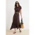 TRENDYOLMİLLA Dames Bruin Dierenprint Maxi Asymmetrisch Rokken