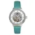 Keizerin Alice Automatisch MOP-horloge met skelet wijzerplaat en lederen band