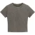I Saw It First Dames-T-shirt met acid wash-effect, normale pasvorm en cropped model (Grijs)