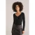 WE Fashion T-shirt geribbeld zwart