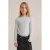 WE Fashion longsleeve rib gebreid grijs melange
