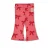 Feetje flared broek Queen of Hearts roze/rood