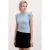 Geribbelde Mouwloze Crew Neck Blouse