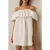 Reiss Off The Shoulder Dress Ivory Cream