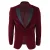 Heren bordeaux fluwelen diner smoking colbert blazer