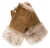 Womens Shearling Wanten Vingerloze manchetten Toscana Suède Schapenvacht Bont