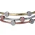 Orphelia Dames 925 Sterling Zilveren Armband – Goud/Zilver/Roze ZA-7413
