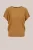 WE Fashion – Dames T-shirt met glittergaren – Regular fit – Kaneelbruin –
