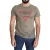 Guess Bruine Katoenen Stretch Logo Print Heren Casual Geperforeerde T-shirt