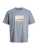 JACK & JONES Shirt ‘JORNORREBRO’  sand / duifblauw / zwart