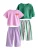 Next Set  groen / lavendel / rosa / offwhite