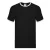 Fruit of the Loom Heren Ringer Contrast T-shirt (Zwart/Wit)