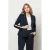 &Co Woman travelstof regular blazer donkerblauw