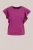 WE Fashion – Dames jersey T-shirt met embroidery – Regular fit – Fuchsia – Viscose –