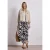 Street One Dames Mid Waist broek met Wide Legs en print in Bruin