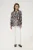 Blouse met lange mouwen Regular fit Black / Light Beige Flower