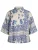 Zizzi Blouse ‘Mestea’  blauw / navy / hemelsblauw / offwhite