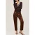 Reiss Satin Taper Trouser Bronze
