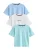 Baker by Ted Baker Shirt  lichtblauw / mintgroen / zwart / wit