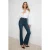 TRENDYOLMİLLA Dames Donkerblauw Effen Flared Hoge taille Jeans