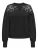 Only Onlbrooke L/s O-neck Detail Swt Noos Sweater Black Ecru Draw Flower