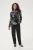 Blouse met lange mouwen Regular fit Black/White Painted Flower floral