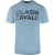 Cavalli Class lichtblauw T-shirt met vastgeschroefd logo