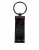 Dolce & Gabbana Zwarte Leren Logo Metaal Ring Sleutelhanger Houder Mannen Sleutelhanger
