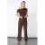 SisterS Point jumpsuit met plooien – bruin