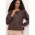 Rimpelige Geweven Blouse Met Strik Sluiting