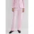 Mango straight regular waist broek met linnen lichtroze