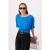TRENDYOLMİLLA Dames Blauw Effen Driekwart mouw Regular fit Blouses