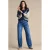 Red Button gebreide geruite trui met wol – donkerblauw
