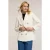 Motivi Double-breasted Blazer In Bouclé Fabric White
