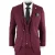 Heren 3-delig wijnvisgraatwol tweed retro pak