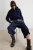 TRENDYOLMİLLA Dames Donkerblauw Effen Lang Oversized Vesten