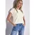 Street One Dames Shirt met gestreepte textuur in Wit