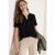 Cecil Dames Shirt met korte mouwen en gespleten hals in Zwart