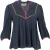 Ba&sh Tracy geborduurde top in marineblauwe lyocell